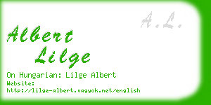 albert lilge business card